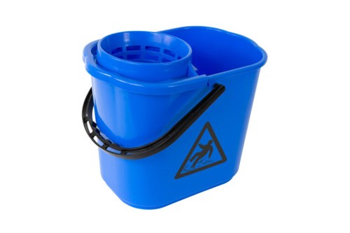 Mopemmer met uitwringkorf blauw 12 liter