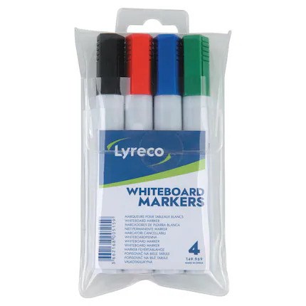 Lyreco whiteboard marker, ronde punt, assorti kleuren