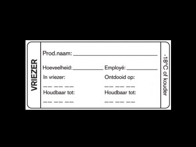 HACCP Vriezer Label