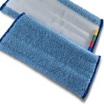 Microvezel mop Velcro blauw 40 cm