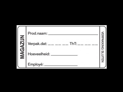 HACCP Magazijn Label