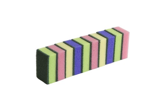 Schuurspons assorti kleuren 90x60x30 mm (10 stuks)