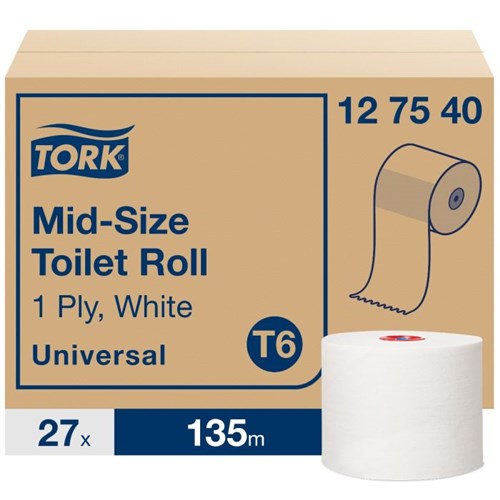 Tork Mid-size Toiletpapier 1-laags T6