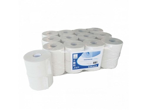 Toiletpapier compactrollen recycled wit 2-laags
