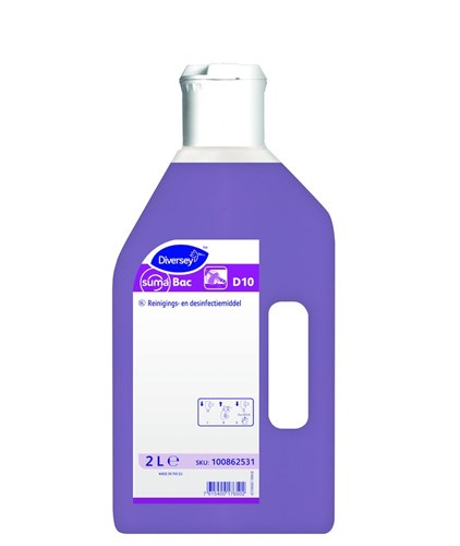 Suma Bac D10 Reinigings- desinfectiemiddel (6 x 2 liter)