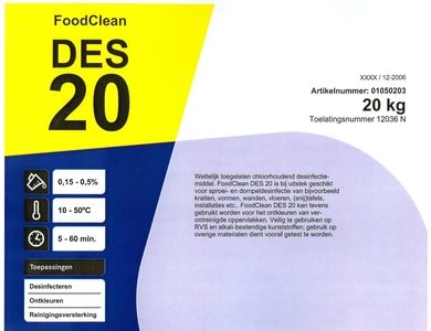 FoodClean DES 20 20kg