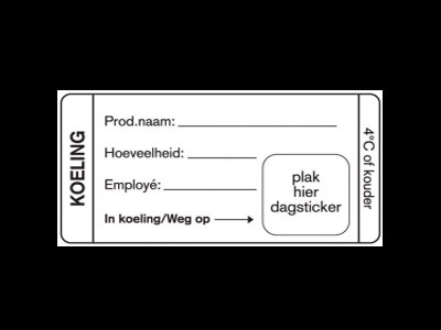 HACCP Koeling Label