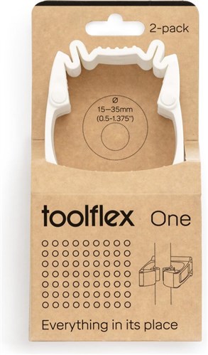 Toolflex One 2 witte houders incl. adapter