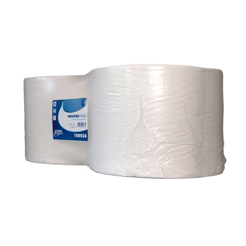Euro Industriepapier 1-laags wit cellulose 1000M x 24 cm