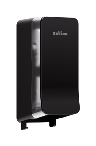 Hyginity System Twin Roll Toilet Paper Dispenser (black)